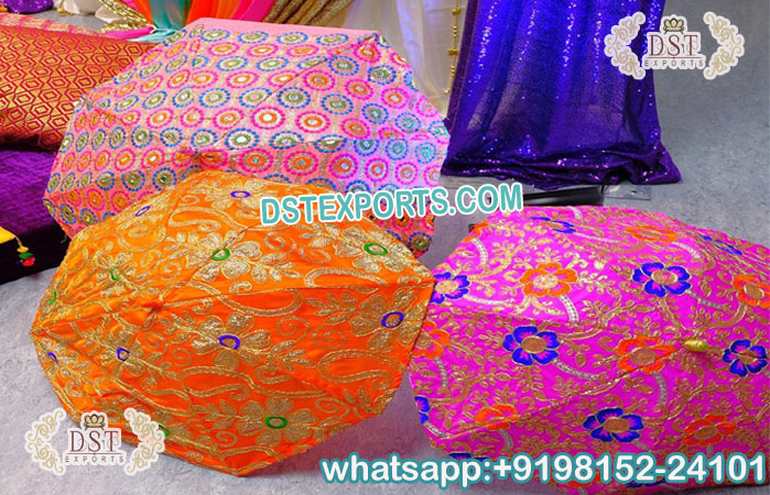 Mehndi Pre-Wedding Celebration Umbrellas Decor