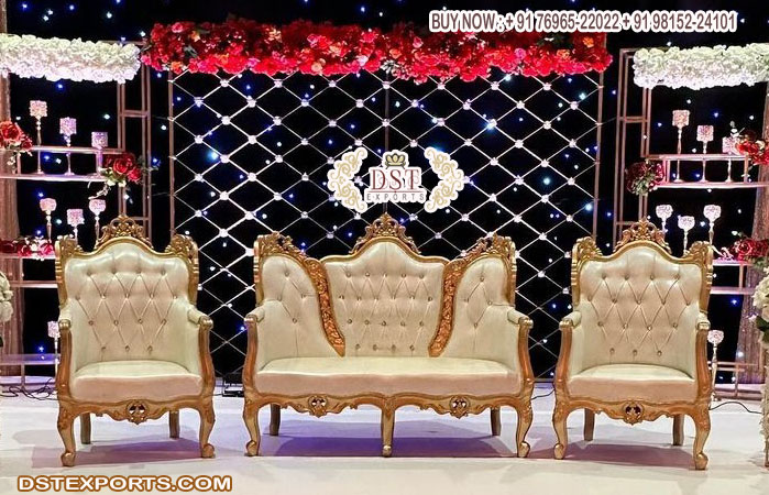 Modern Wedding Stage Bride Groom Sofa Set