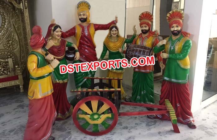 Punjabi Culture Bhangra Statue For Wedding
