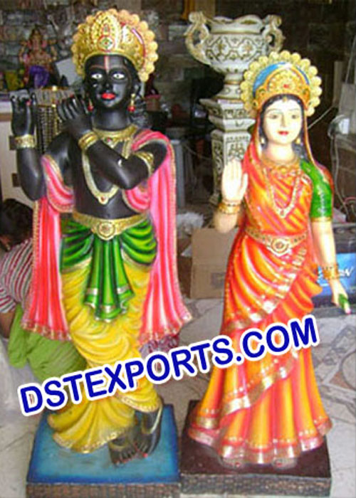 Latest Indian Wedding Fiber Radha Krishna Statues
