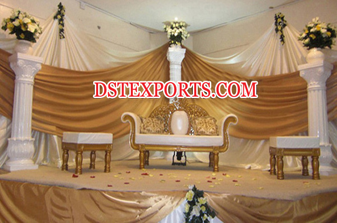 Designer Wedding Golden Stage Reception Sofa Sets