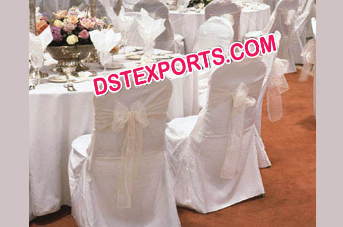 Latest Designer Banquet Hall White Chair Covers
