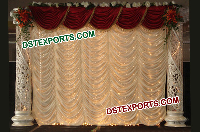 Embroidered  Wedding Stage Backdrops