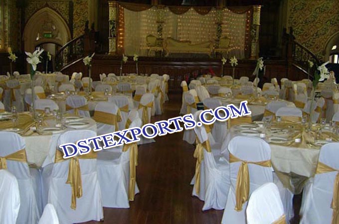 Banquet Hall Chair Covers And Orange Sashas