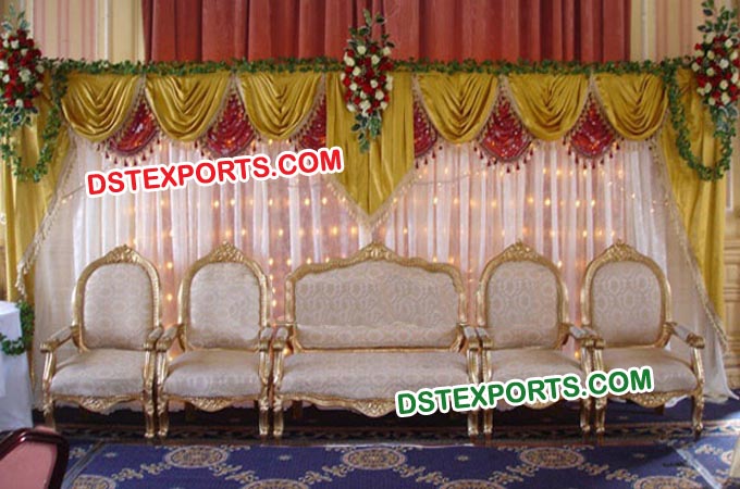 Indian Wedding Stage Embroidered  Backdrop