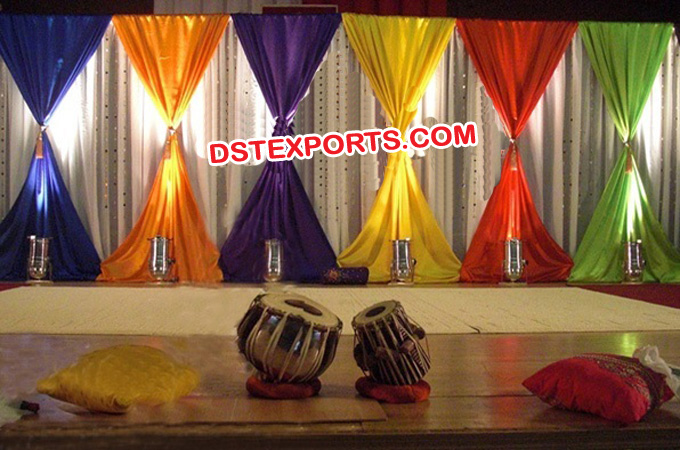 Latest Wedding Colourful Stage Backdrop