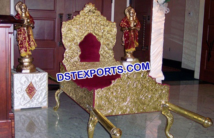 Indian Wedding Gold Metal Palkis