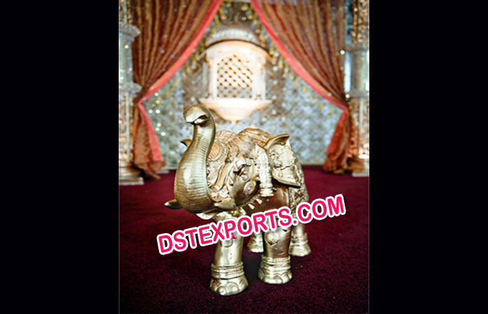 Wedding Golden fiber Elephant Statue