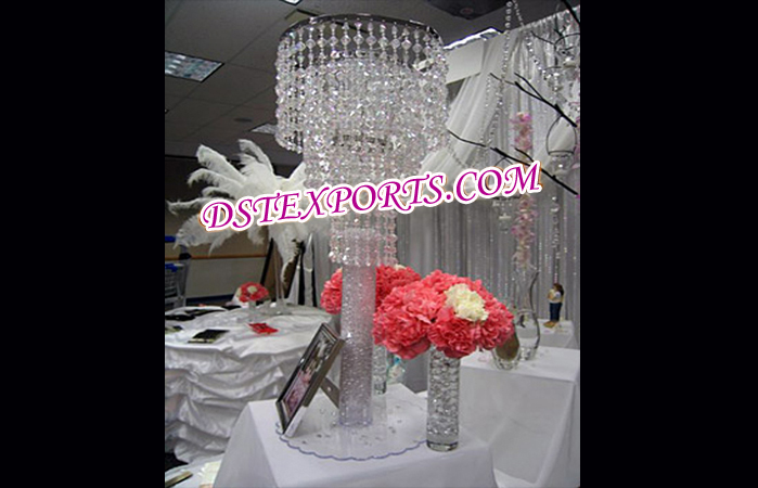 Tall Crystal Centerpieces