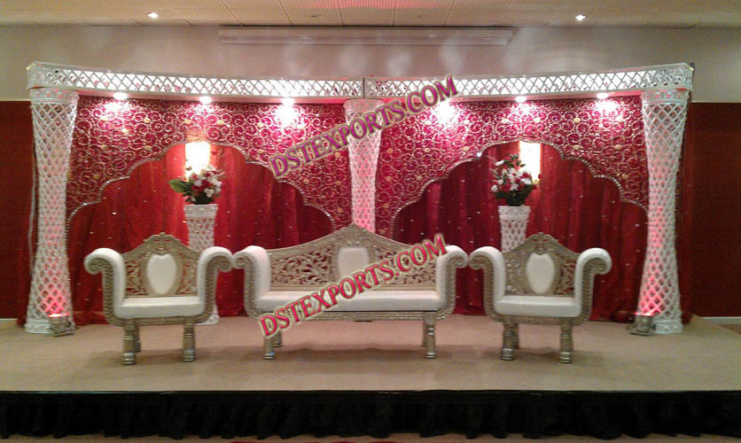 LATEST  INDIAN WEDDING  STAGE  DECORATIONS