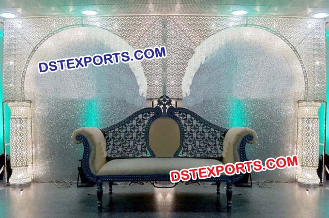 Indian Wedding Stage Crystal Backdrops