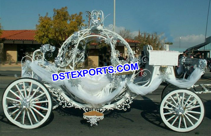 New Design White Cinderella Carriage