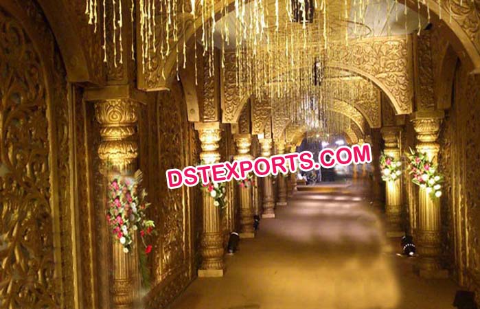 Wedding Golden Rajwada Fiber Gate