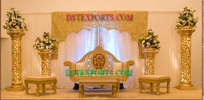 ASIAN WEDDING GOLD  DECORATED STAGE