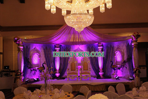 ASIAN  WEDDING  PEACOCK STAGE SET