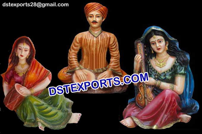 Beautiful Rajasthani Fiber Statue Set
