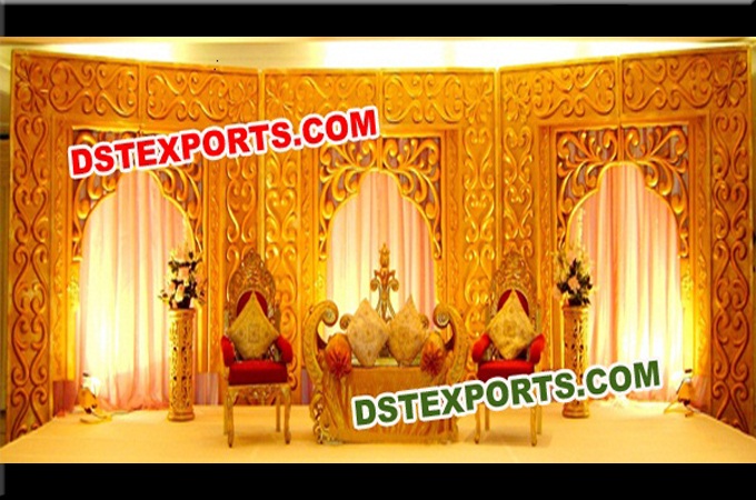 Wedding Stage Carved Backdrop Wall