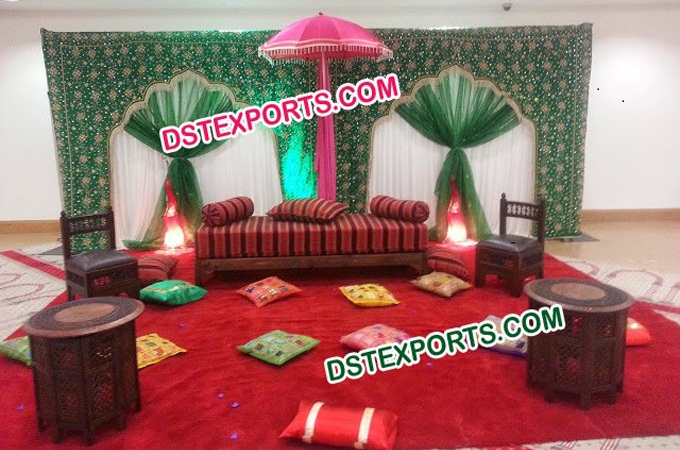 Muslim Wedding Stage Embrodried Backdrops
