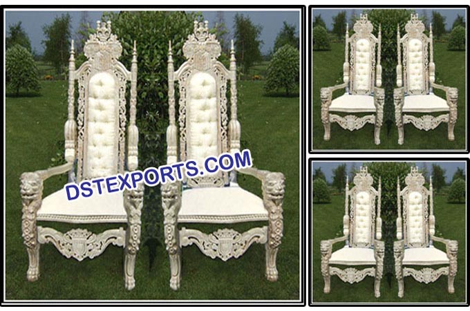 Latest Wedding Wooden Bride & Groom Chairs