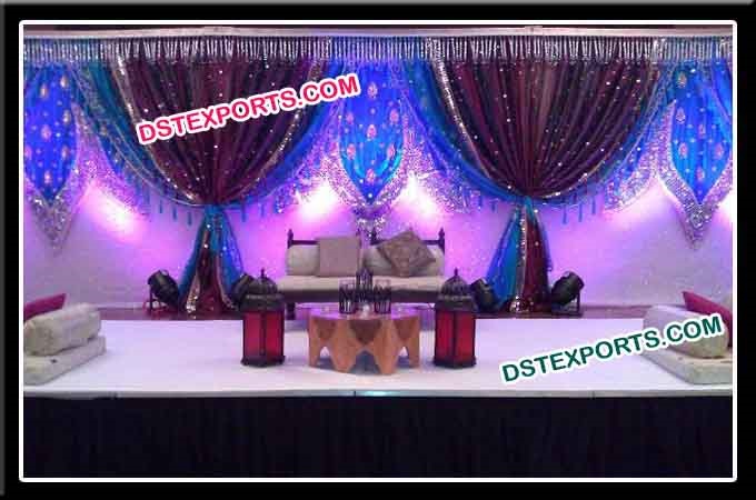 New Design Wedding Embrodried Backdrop Stages