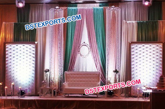 Royal Look Crystal Fitted Leather Backdrop Panel