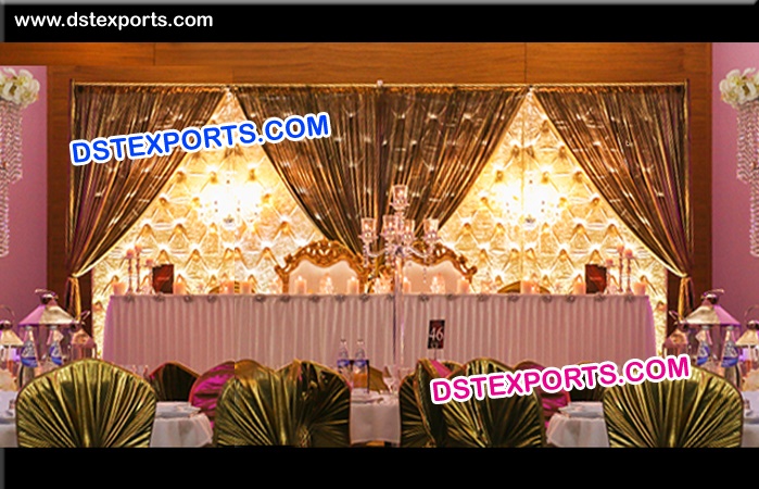 Wedding Reception Stage Tufted Backdrop Panels