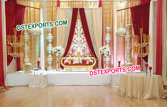 South Asian Wedding Stage Set