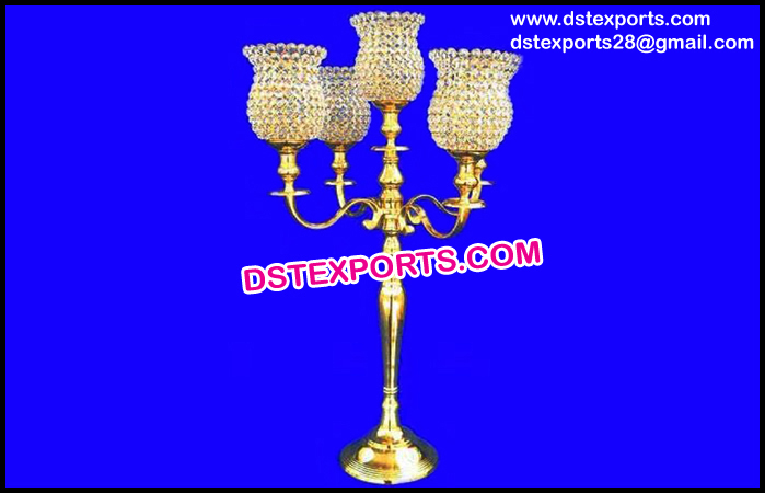 Wedding Gold Lamp Crystal Center Pieces