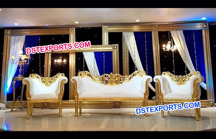 Asian Wedding Stage Deco Painted Sofa Set