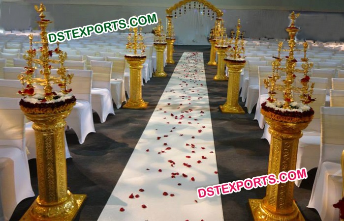 Best Aisleway Pillars Decoration for Wedding
