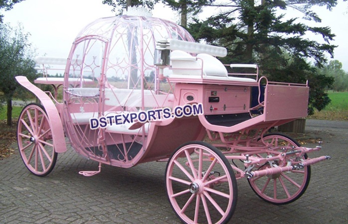 Pinkish Wedding Cinderella Carriage For Weddin