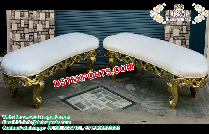 Indian Wedding White Backless Settee