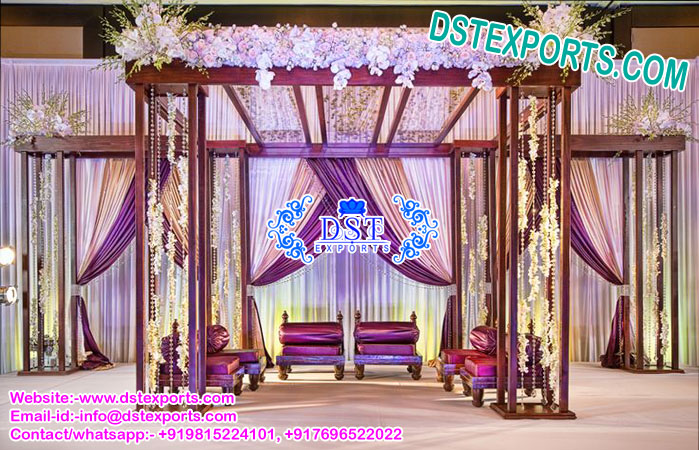 Acrylic Crystal and Flower Decorated Mandap