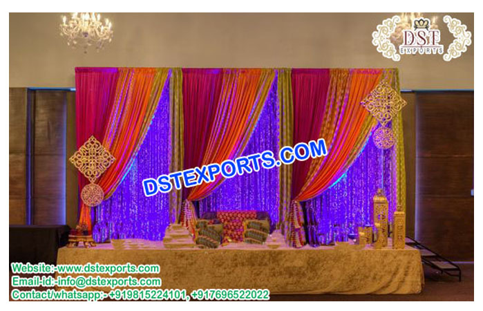 Exclusive Backdrop Curtains with Jhumka Panels