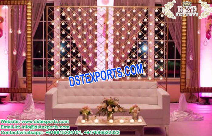 Trendy Wedding Stage Decor Candle Wall Norway