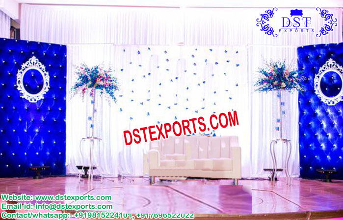 Royal Blue Leather Panel for Stage