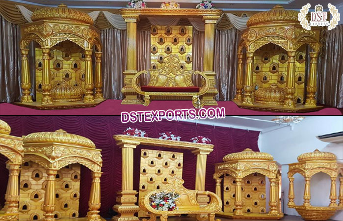 Tamil Wedding Stage Temple Theme Decor