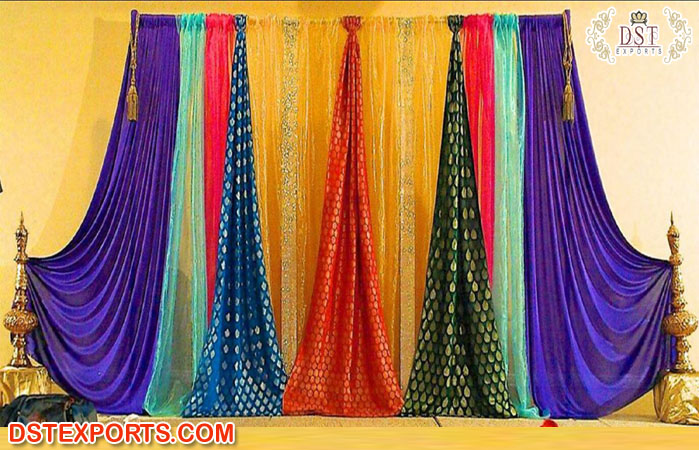 Wedding Parties Colorful Backdrop Draping