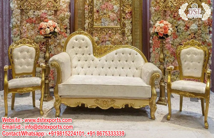 White Bridegroom Sofa Set For Wedding