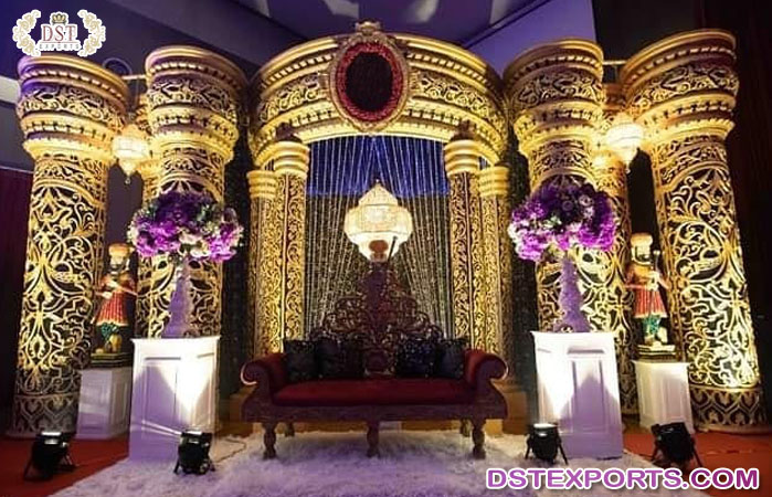 Fusion Bollywood Wedding Reception Stage