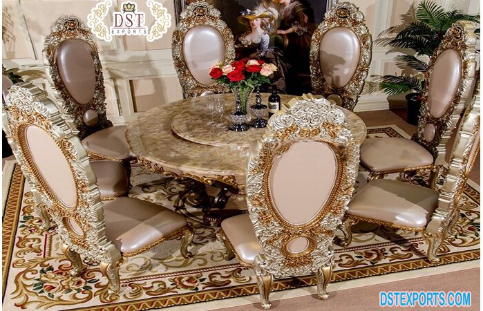 Luxurious Wooden Carved Dining Room Furniture