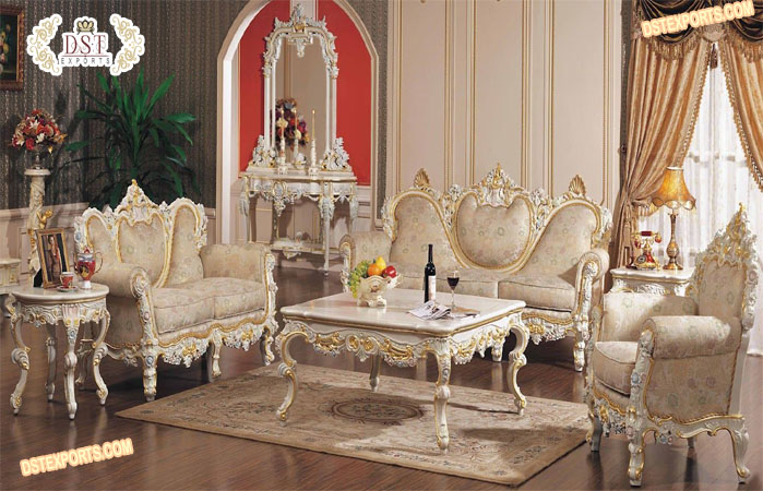Italian Style Handcarved Living Room Furniture