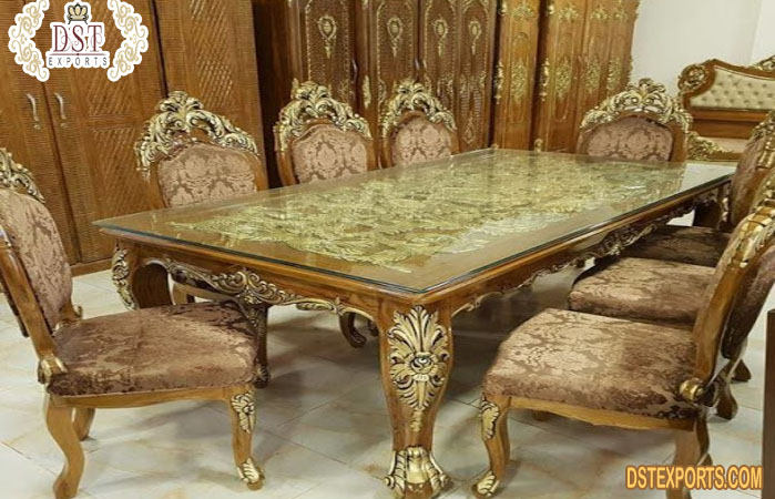 European Style Wooden Dining Table Set
