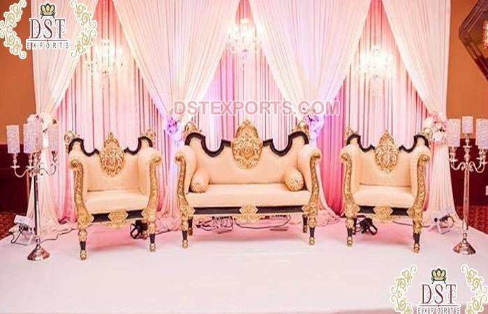 Stylish Wedding Stage King Queen Sofa Set