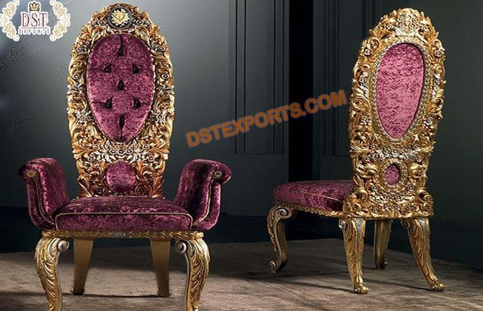 Royal Carved Corner Chairs For Home