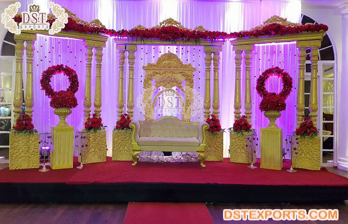 Telugu Style Indian Wedding Stage Setup