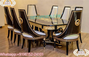 Contemporary 8 Seater Dining Table Set