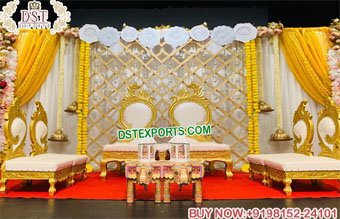 Gujarati Wedding Low-Seating Mandap Vidhi Chairs