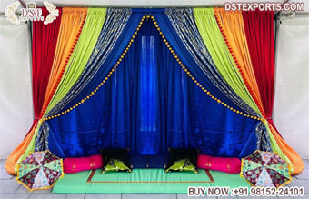 Bright & Colorful Indian Mehandi Night Stage Decor