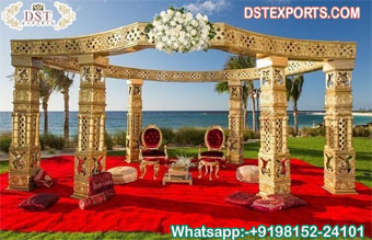 Ravishing Hexagon Style Mandap For Beach Weddings
